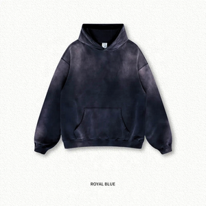 Autumn Casual High Quality <b>Long</b> <b>Sleeve</b> Hooded <b>Top</b> Unisex Oversized Vintage Acid Washed Hoodie Custom Solid Color <b>Men</b> Hoodie - Product Image 2