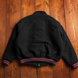 Vestes pour hommes veste universitaire en laine personnalisée pour hommes veste de baseball Letterman d'hiver chaude Streetwear vêtements d'extérieur mode Bomber Coat - Product Image 6