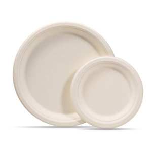 Assiettes jetables compostables biodégradables écologiques de 9 pouces pour fête de mariage en pâte de canne à sucre de bagasse fabriquées en Inde - Product Image 2
