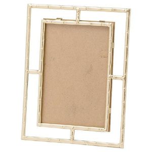 Cadre photo en métal ondulé, finition laiton antique, léger et durable, impression numérique pour la décoration de la maison et du bureau - Cadeau de retour - Product Image 1
