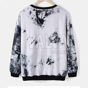 Sweat-shirt polaire à col rond pour homme, de haute qualité, motif uni, mélange de coton, grande taille, respirant, teinture unie, pour l'hiver - Product Image 2