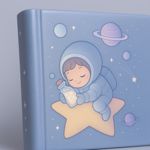 LABON piccolo astronauta cuoio 180GSM quadratino quadratino per bambini spazio stella bottiglia galattica Design OEM - Product Image 4