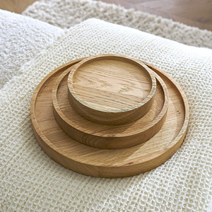 Bandejas para servir comida de madera hechas a mano bandeja de exhibición de comida de madera sostenible para desayuno almuerzo Cena - Product Image 1