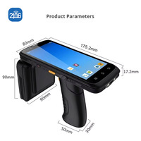 Lector/Escritor RFID UHF Portátil Android de Largo Alcance para Inventario de Almacén, Escáner y Colector de Datos