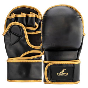 Pakistan Manufacturer High Quality MMA <b>Gloves</b> <b>Moisture</b> Wicking Customizable Bulk Quantity Low Price Wholesale Leather Material - Product Image 3