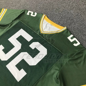 Maillot d'entraînement de football américain à manches courtes, respirant, en maille 100% polyester, coupe ample, personnalisable, imprimé par transfert thermique, pour hommes - Product Image 3