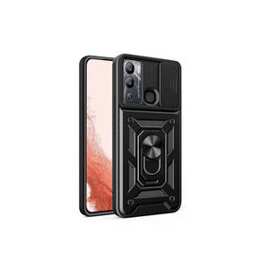 Étui de protection en silicone robuste de la série Vega avec support magnétique antichoc et cache-objectif coulissant pour Infinix Hot 20i Smart 6 - Product Image 2