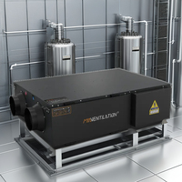 MIA-AHE150N 1500m/h ERV mural en acier inoxydable avec récupération de chaleur de 85 à 88 % et moteur pour bureaux et bâtiments commerciaux