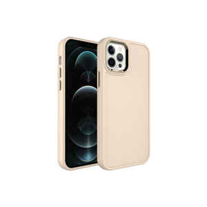Funda Rígida de Lujo para iPhone 12 Pro Max con Diseño de Botones y Marco Metálico Premium, Protectora para Teléfono Móvil - Product Image 1