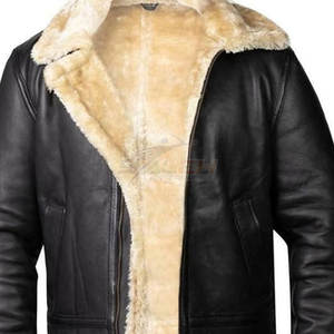 Classic <b>Sheepskin</b> <b>Jacket</b> With Warm Lining For Outdoor Cold Weather Use Genuine <b>Sheepskin</b> <b>Jacket</b> With Soft Inner Lining - Product Image 6