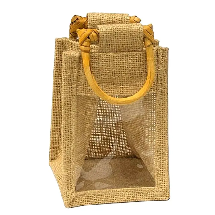 Bolsa de yute de alta resistencia, bolso de mano de yute personalizado, bolso de mano de arpillera laminada para la playa, bolso de compras para publicidad