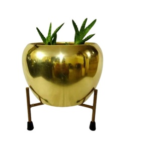 Jardinière de fleurs antiques en cuivre pour fête de mariage et fête de Noël Jardinière de fleurs décorative - Product Image 2