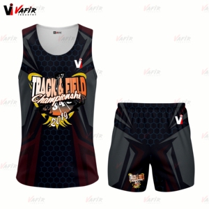 Juegos de uniformes de campo de pista ligeros transpirables con logotipo personalizado para jugadores de equipo de correr de calentamiento de verano unisex sublimación digital - Product Image 5