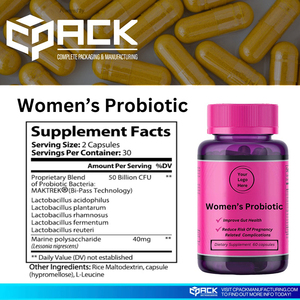 Cápsulas Probióticas para Mujeres One Solution LLC, Polisacárido Marino, 60 por Frasco, 2 Cápsulas de Dosis Diaria, Suplemento Dietético Premium para Adultos - Product Image 3