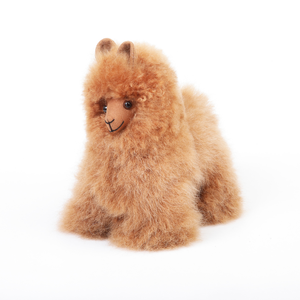 Porte-clés personnalisé en peluche d'alpaga style ours – Fabricant en gros d'animaux en peluche doux en vraie fourrure d'alpaga péruvien - Product Image 1