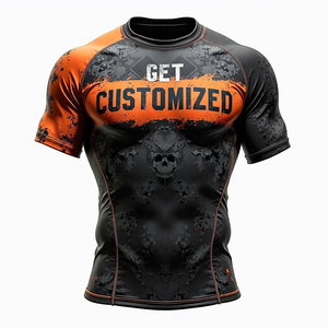 Personalizado de alta calidad BJJ Rash Guards Impresión digital Estiramiento Durable MMA Ropa de entrenamiento Transpirable Anti UV Secado rápido - Product Image 2