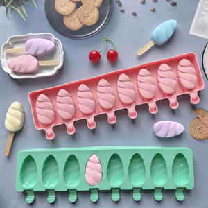 8-Connect Water Drop Silicone Ice Cream Gelatin Mold Ice Cube DIY Pudding Cake <b>Accessories</b> <b>Baking</b> Eco-Friendly Dishwasher Safe - Product Image 1