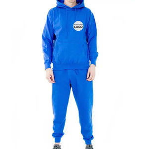 Conjunto Deportivo de Invierno para Hombre, 2 Piezas, Sudadera con Capucha y Pantalones Deportivos, 100% Algodón Tejido, Tallas S-3XL - Product Image 1