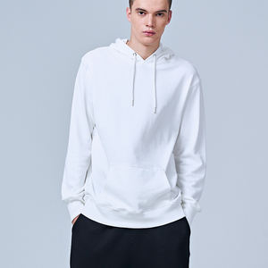 100% algodón Boxy Fit Sudadera con capucha sudaderas para hombre en blanco de alta calidad peso pesado logotipo personalizado pulóver bordado sudaderas con capucha OEM - Product Image 4