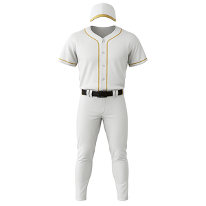 Precio al por mayor de alta calidad 100% poliéster transpirable personalizado color equipo uniforme de béisbol para los hombres - Product Image 4