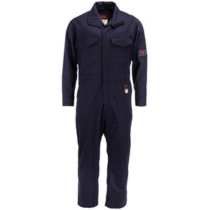 Tenue de travail unisexe en coton sergé noir ignifuge - Product Image 1