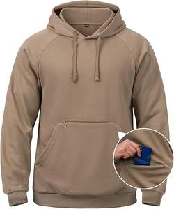 Sudadera con capucha de manga larga informal ligera con bolsillos Kanga personalizada para hombre - Product Image 1