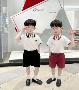 Alta calidad 3 piezas Polo manga corta nueva llegada bebé niño oso bordado arco fiesta estilo verano venta al por mayor ropa de bebé - Product Image 6