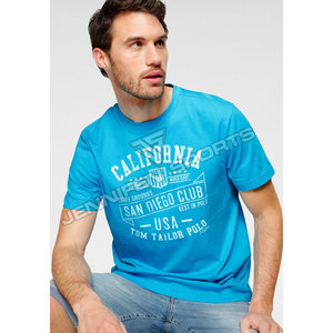 Vente en gros T-Shirt personnalisé pour homme Tissu jersey 100% coton Logo imprimé numérique personnalisé de haute qualité avec étiquette intérieure sur le cou - Product Image 3