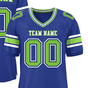 Vêtements de sport, maillot de football américain à manches courtes, respirant, antibactérien, anti-UV, séchage rapide, taille plus, couleur personnalisée imprimée - Product Image 2