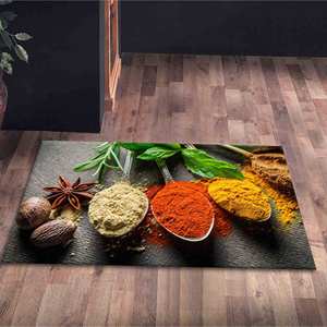 Vibrant Spices Printed Rug: Dining Room, Modern, Non-Slip,Chenille Rug - Product Image 5