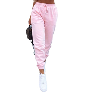 Pantalon de jogging en molleton de coton épais pour femme Pantalon de survêtement en soie d'hiver avec décoration de logo - Product Image 2