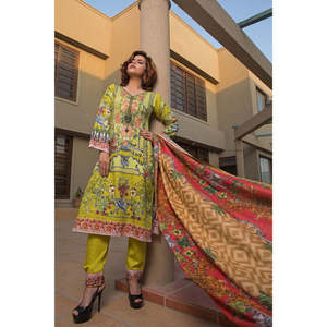 Costume brodé Rana Arts Khaddar avec châle - AY-01-A - Product Image 2