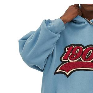 Sweat-shirts à capuche en chenille pour homme, tendance, anti-rides, vente chaude, haute qualité, prix bas, sweat-shirts à capuche en chenille brodés - Product Image 4