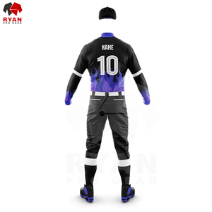 Conjunto de uniforme de béisbol impreso transpirable de alta calidad, ropa de equipo personalizable, 100% poliéster, precio al por mayor - Product Image 6