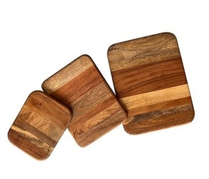 Nouvelle planche à découper en bois design de forme différente avec ceinture de suspension en cuir et poignée accessoires de cuisine - Product Image 2