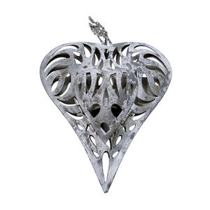 Adorno decorativo de pared de corazón colgante de Metal de hierro de nuevo diseño Color blanco para decoración del hogar y Navidad hecho a mano a granel - Product Image 5