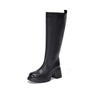 Bottes hautes pour femmes à mollets larges, confortables, grande taille, en daim, pour femmes à jambes longues - Product Image 4