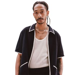 ชุดเสื้อกางเกงผ้าเทอร์รี่ออร์แกนิคพร้อมกระเป๋าติดซิปทำจากทองเหลืองสีฟ้าเหมาะสำหรับออกนอกบ้านในฤดูร้อน - Product Image 2