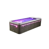 Mona Lisa piscine extérieure en fibre de verre sans fin spa de natation en plein air mini piscine de 6 m