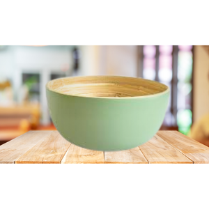 High Quality Eco-Friendly <b>Bamboo</b> Lacquer <b>Bowl</b> Custom Design Carved Salad <b>Bowl</b> Disposable Business Gift Made in Vietnam - Product Image 3