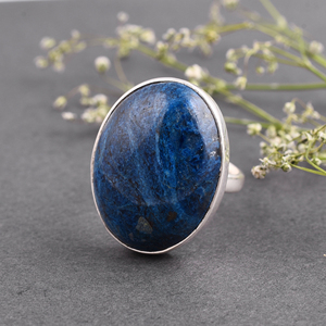 Vente en gros de grande taille Shattuckite Quartz Bague en pierres précieuses Bijoux en argent naturel avec placage au rhodium Conçu pour les occasions de fête de mariage - Product Image 3