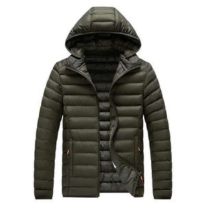 Veste matelassée pour homme style streetwear, en polyester/nylon, à capuche, manches longues, chaude, durable, imperméable pour l'hiver - Product Image 6
