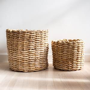 Trending product braided storage baskets water hyacinth fiber basket office home organization - Product Image 6