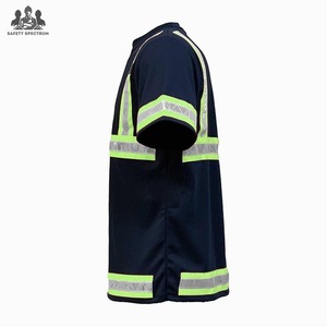 T-shirt de sécurité haute visibilité pour homme |   Vêtements de travail industriels respirants et imperméables |   Tissu haute durabilité certifié ASTM OEM - Product Image 3