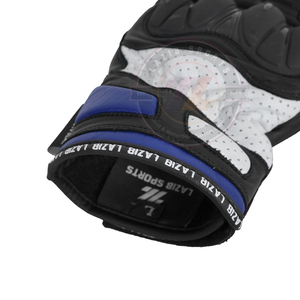 Gants de moto en cuir véritable perforé de qualité supérieure pour les motards de rue et les motards de café |   Équipements d'équitation respirants et antidérapants - Product Image 5