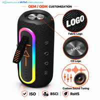 Haut-parleur portable sans fil Bluetooth haute puissance avec basses puissantes et lumières LED colorées pour l'enseignement en classe et le studio