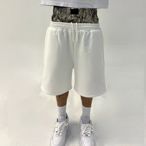 Personalizado de alta calidad 100% algodón Ecológico lavado Sun Faded Sweat Shorts Jogging Vintage Rhinestone doble cintura pantalones cortos de los hombres - Product Image 3