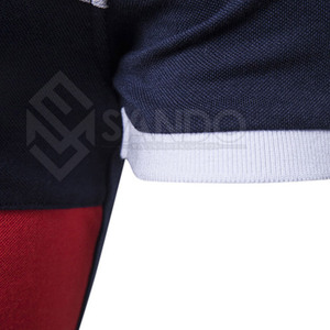 Camiseta de polo de algodón 100% transpirable para hombre con estilo, logotipo personalizado impreso con cuello vuelto, patrón sólido - Product Image 5