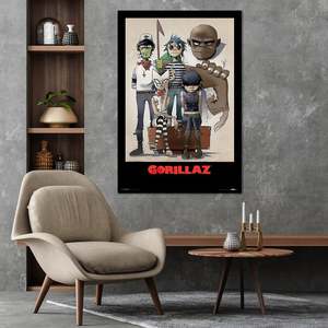 Gorillaz Modern Design <b>Poster</b> Black <b>Frame</b> Paper Material for Wall Usage - Product Image 1