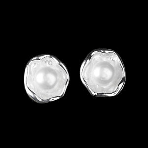 925 Sterling <b>Silver</b> Freshwater <b>Pearl</b> Stud <b>Earrings</b> Trendy Floral Shaped GIA Certified Wedding Party Gift Jewelry for Women - Product Image 6